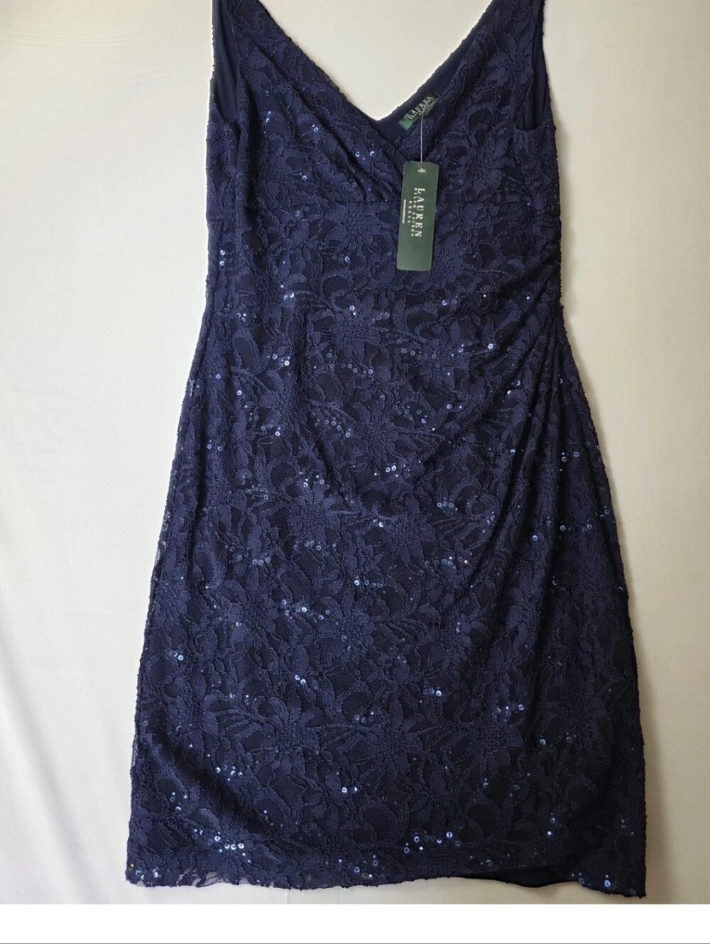 Lauren Ralph Lauren Navy Lace Sequin Dress